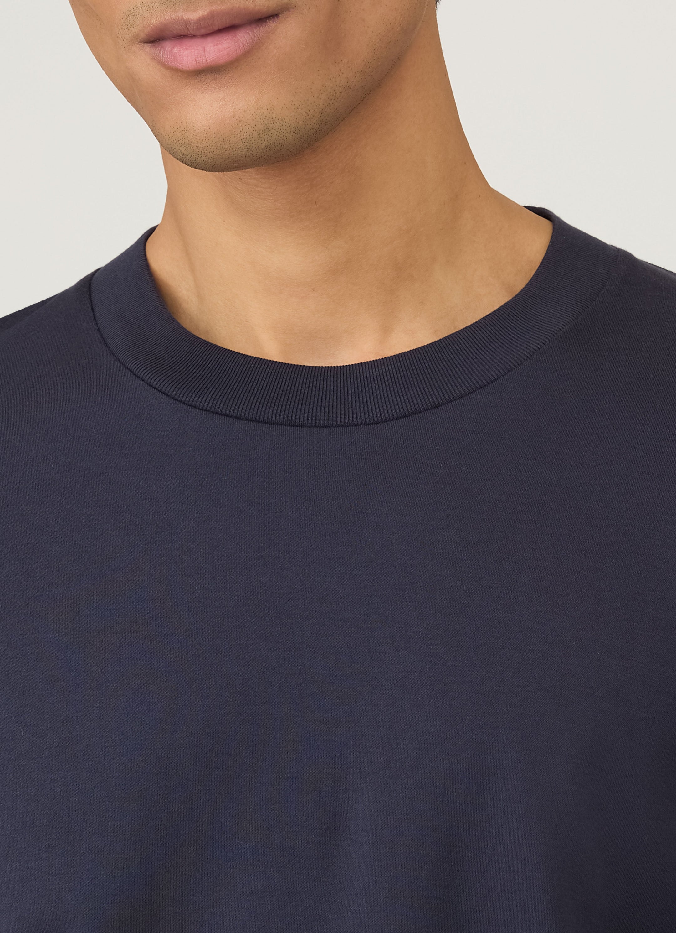 Men's Long Sleeve Heavyweight T-shirt in Navy