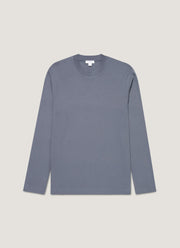 Men's Long Sleeve Heavyweight T-shirt in Slate Blue