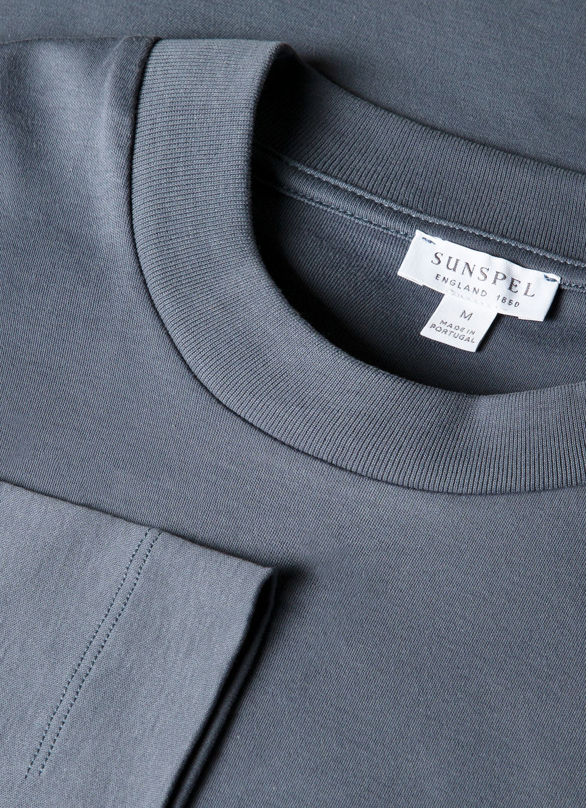 Men's Long Sleeve Heavyweight T-shirt in Slate Blue