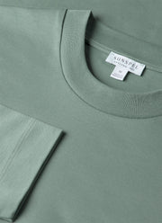 Men's Long Sleeve Heavyweight T-shirt in Steel Green
