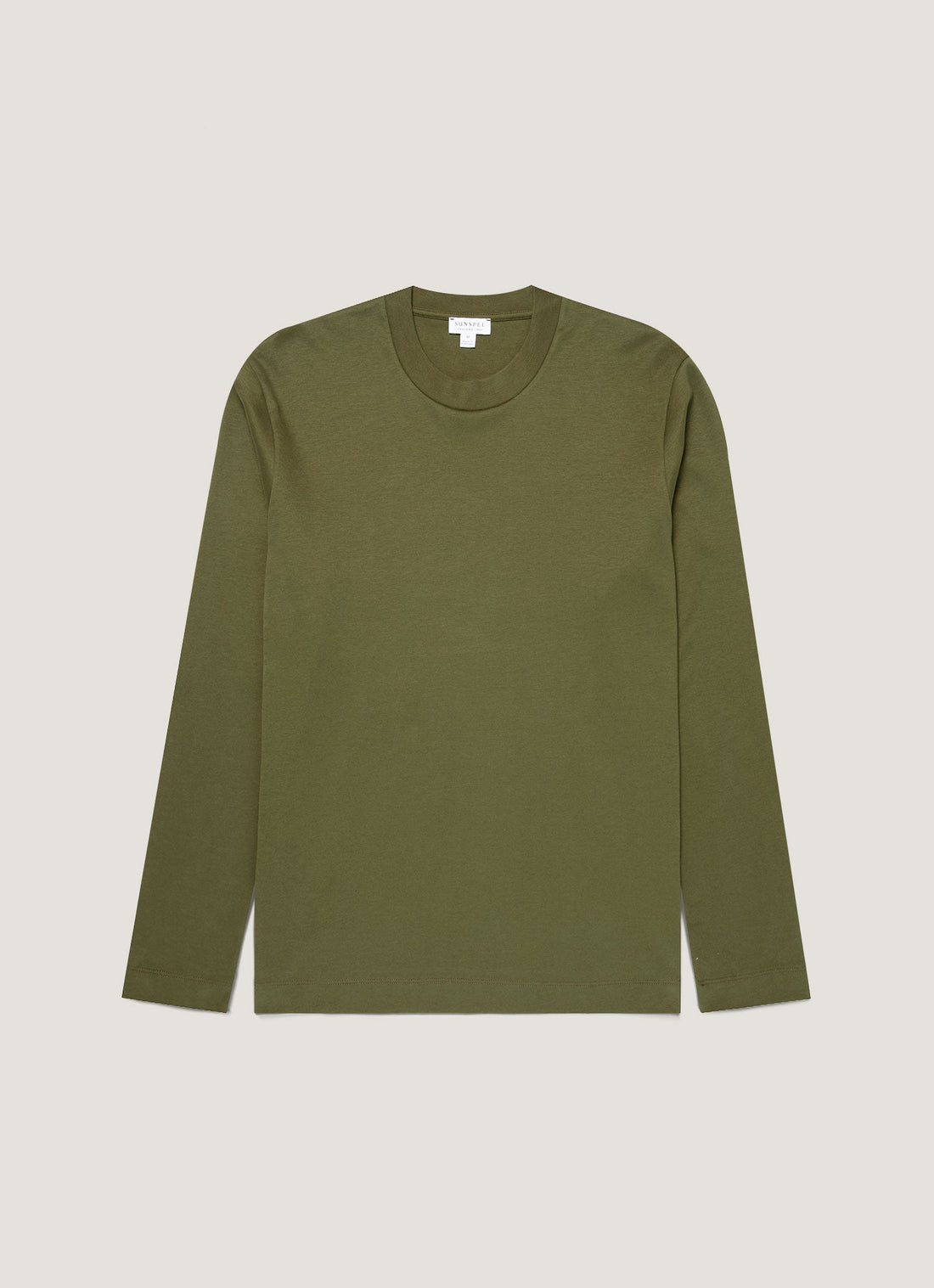 Men's Long Sleeve Heavyweight T-shirt in Deep Olive