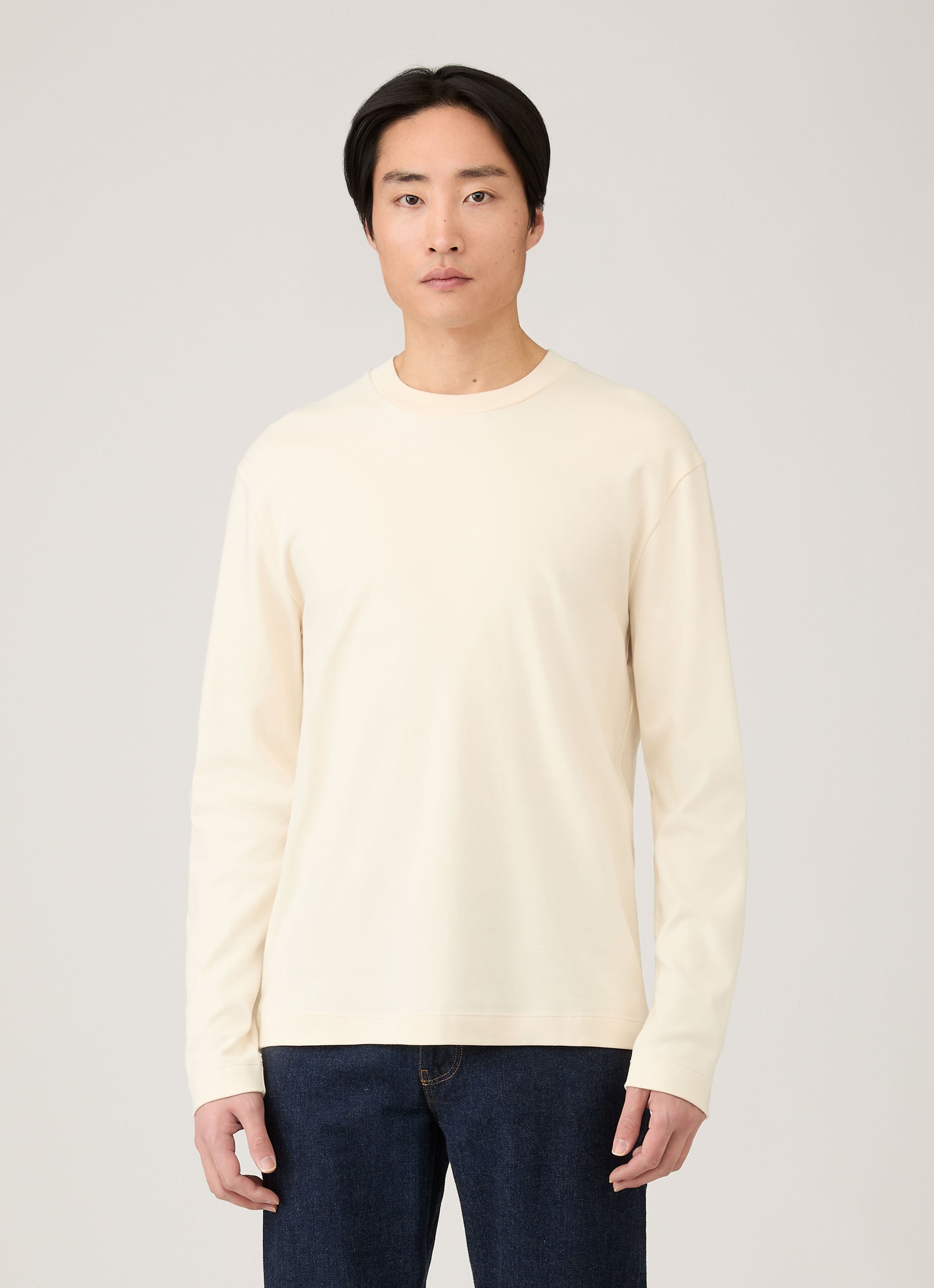 Men's Long Sleeve Heavyweight T-shirt in Undyed