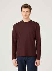 Men's Long Sleeve Heavyweight T-shirt in Bakelite