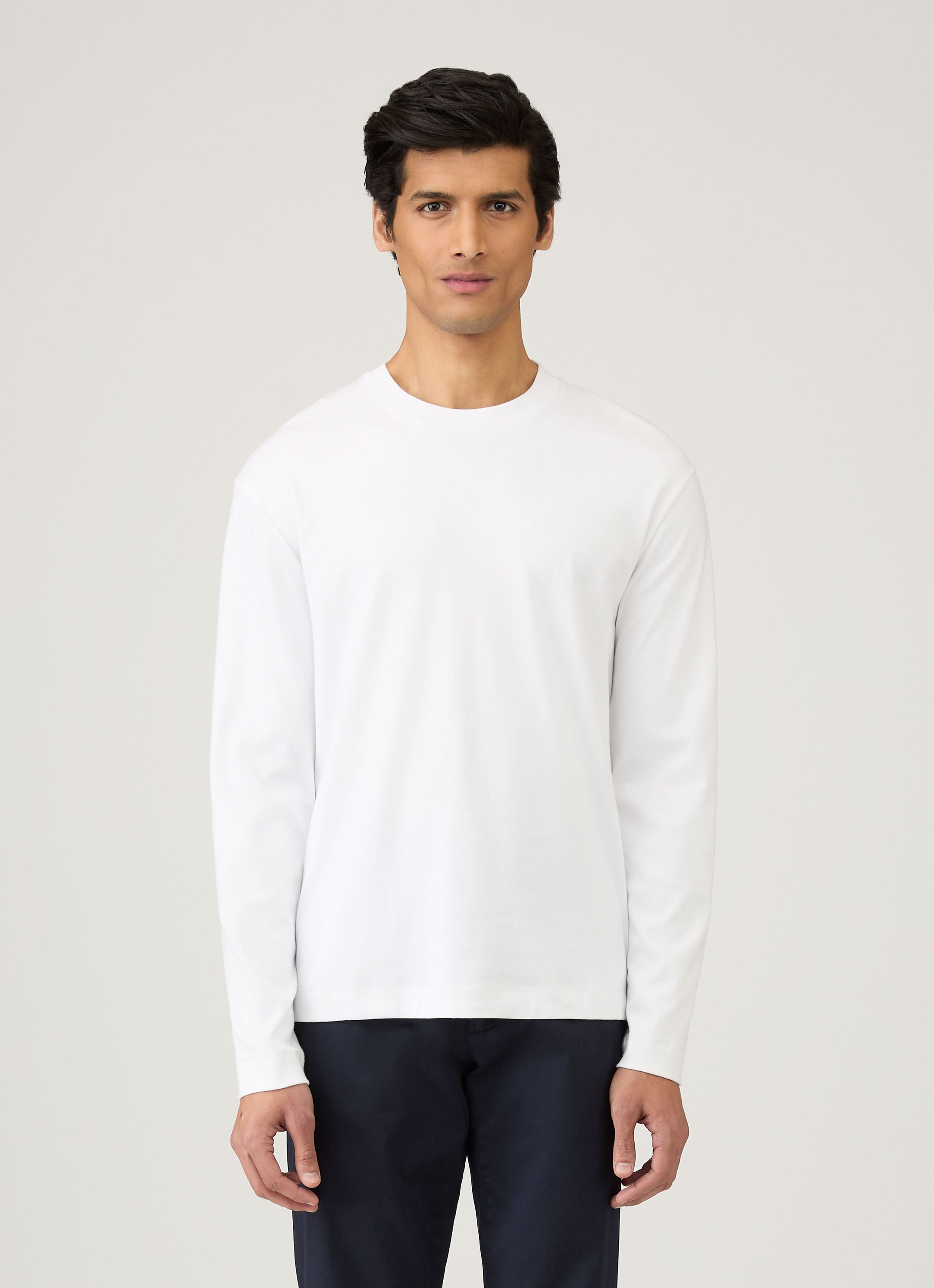 Men's Long Sleeve Heavyweight T-shirt in White