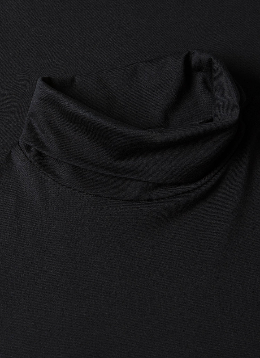 Men's Roll Neck Heavyweight T-shirt in Black