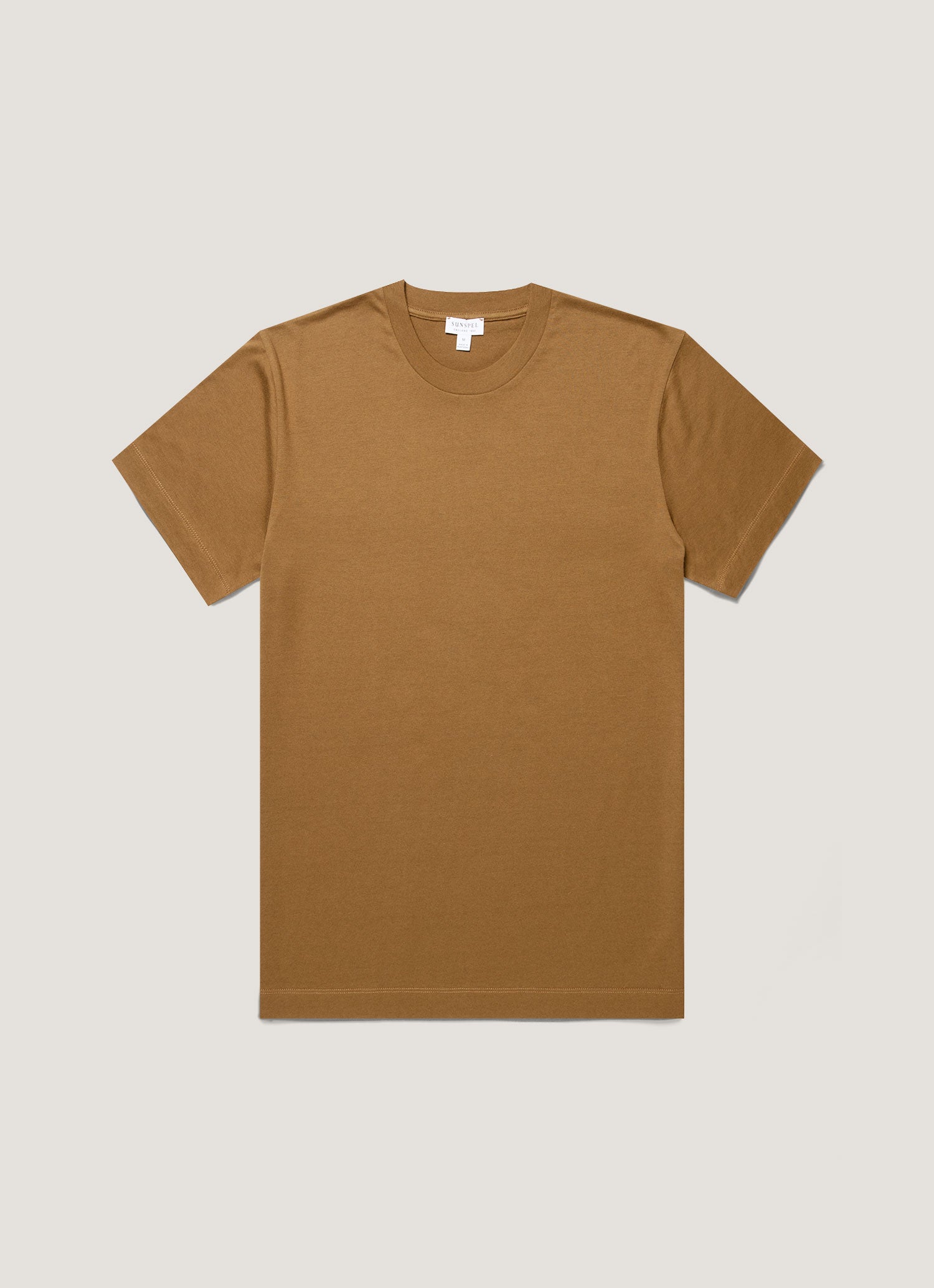 Men's Silk Cotton Cashmere T-shirt in Walnut | Sunspel