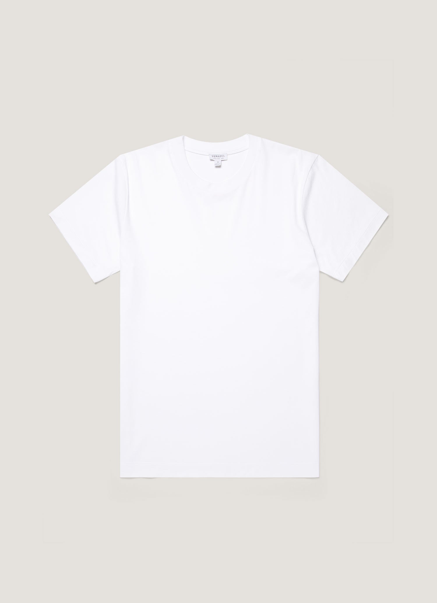 Men's Silk Cotton Cashmere T-shirt in White | Sunspel