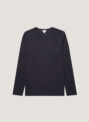 Men's Long Sleeve Heavyweight Jersey T-shirt in Navy