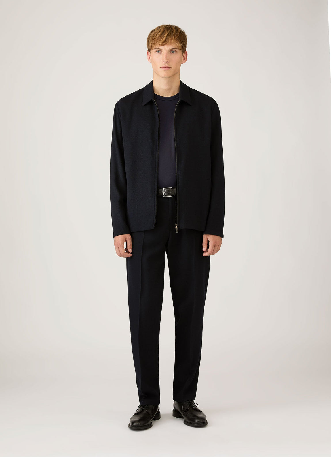 Men's Long Sleeve Heavyweight Jersey T-shirt in Navy