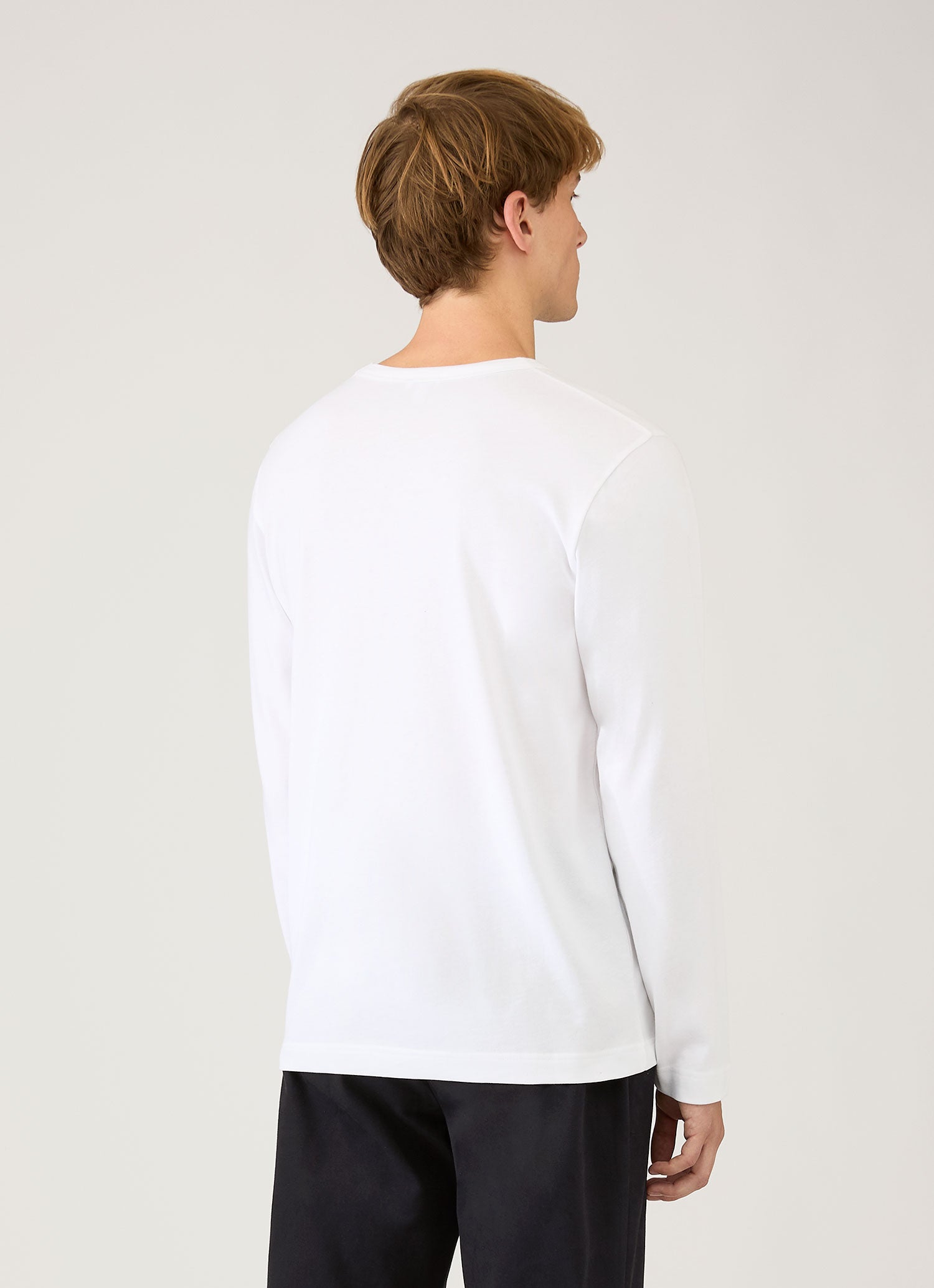 Men's Long Sleeve Heavyweight Jersey T-shirt in White