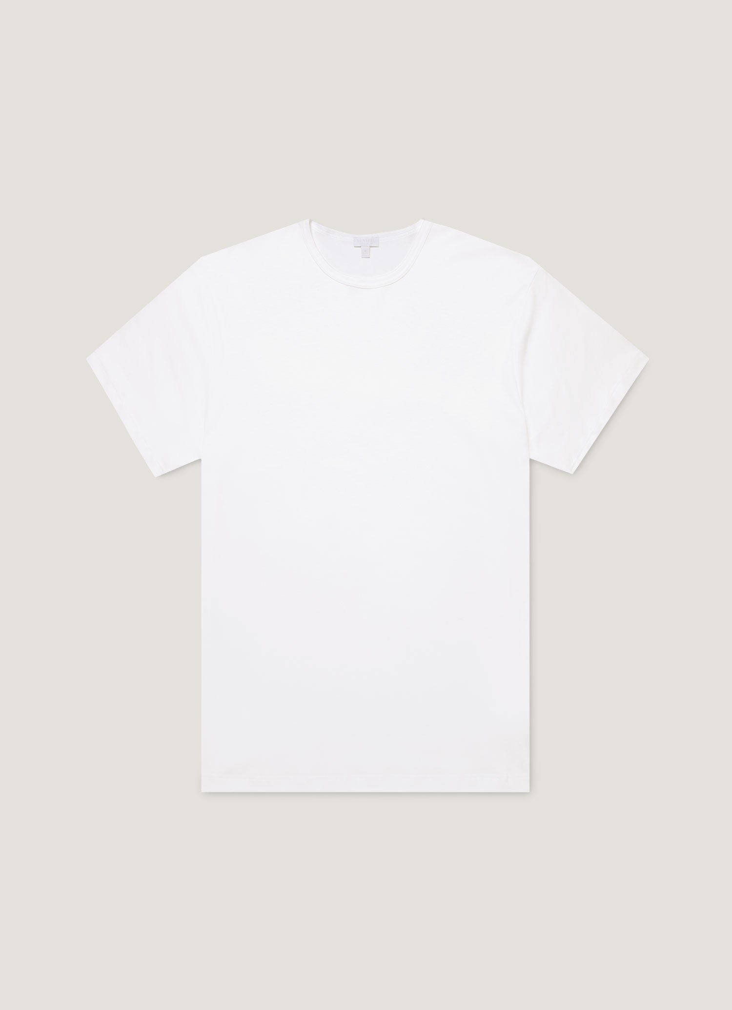 Men's Sea Island Cotton Underwear T-shirt in White | Sunspel