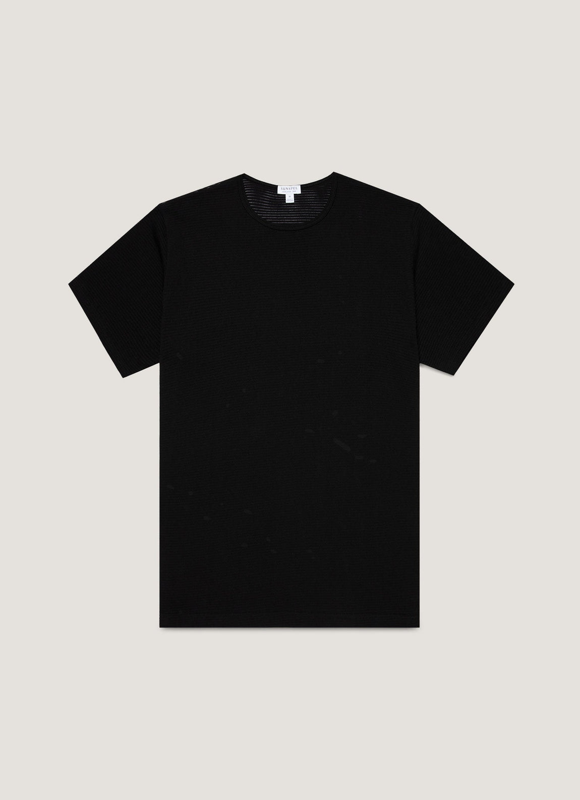 Men's Cellular Cotton Underwear T-shirt in Black