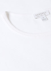 Men's Cellular Cotton Underwear T-shirt in White