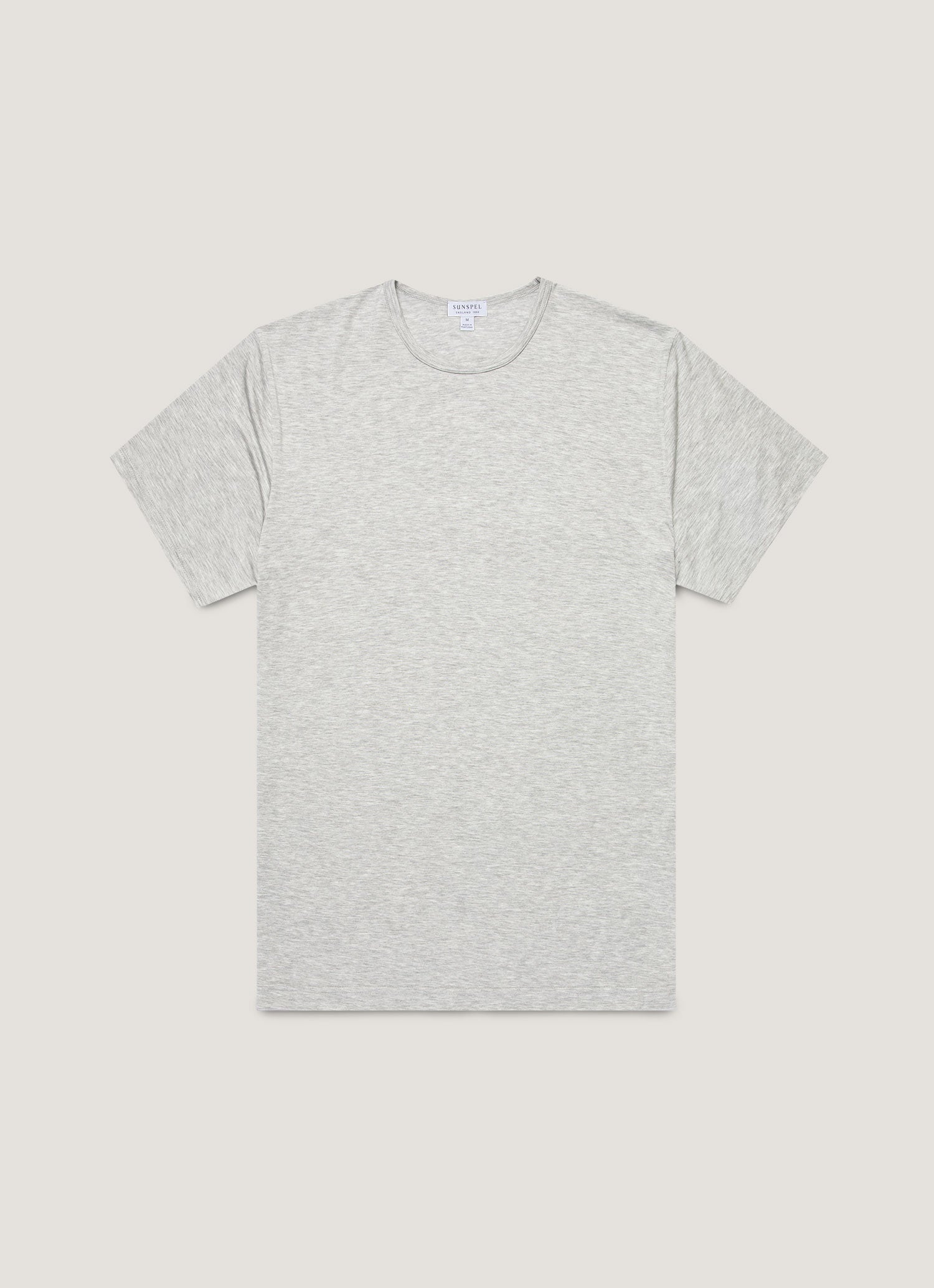 Men's Tencel™ T-shirt in Grey Melange | Sunspel