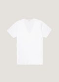 Men's Superfine Cotton V-neck Underwear T-shirt in White