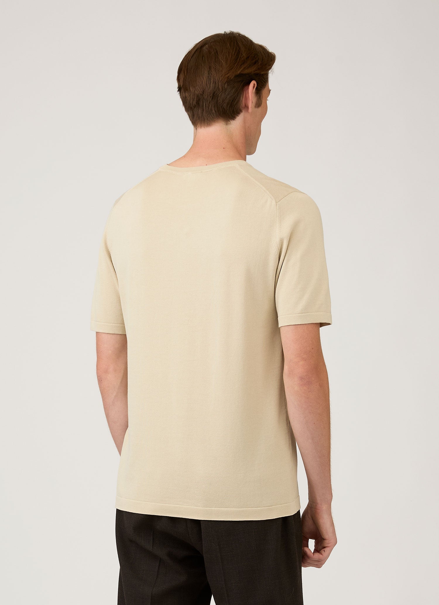 Men's Sea Island Cotton Knit T-shirt in Hazelwood