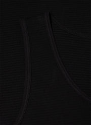 Men's Cellular Cotton Underwear Vest in Black