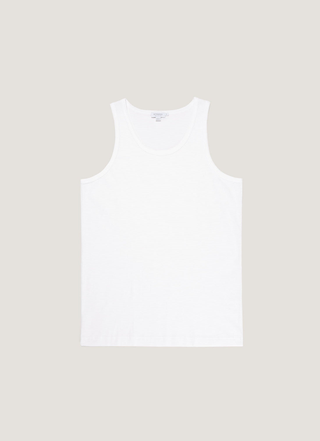 Men's Cellular Cotton Underwear Vest in White