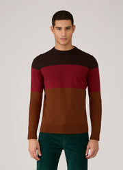 Men's Sunspel x Paul Weller Jumper in Dark Brown