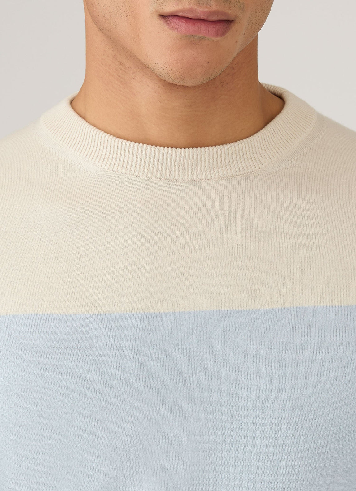 Men's Sunspel x Paul Weller Jumper in Vintage Blue