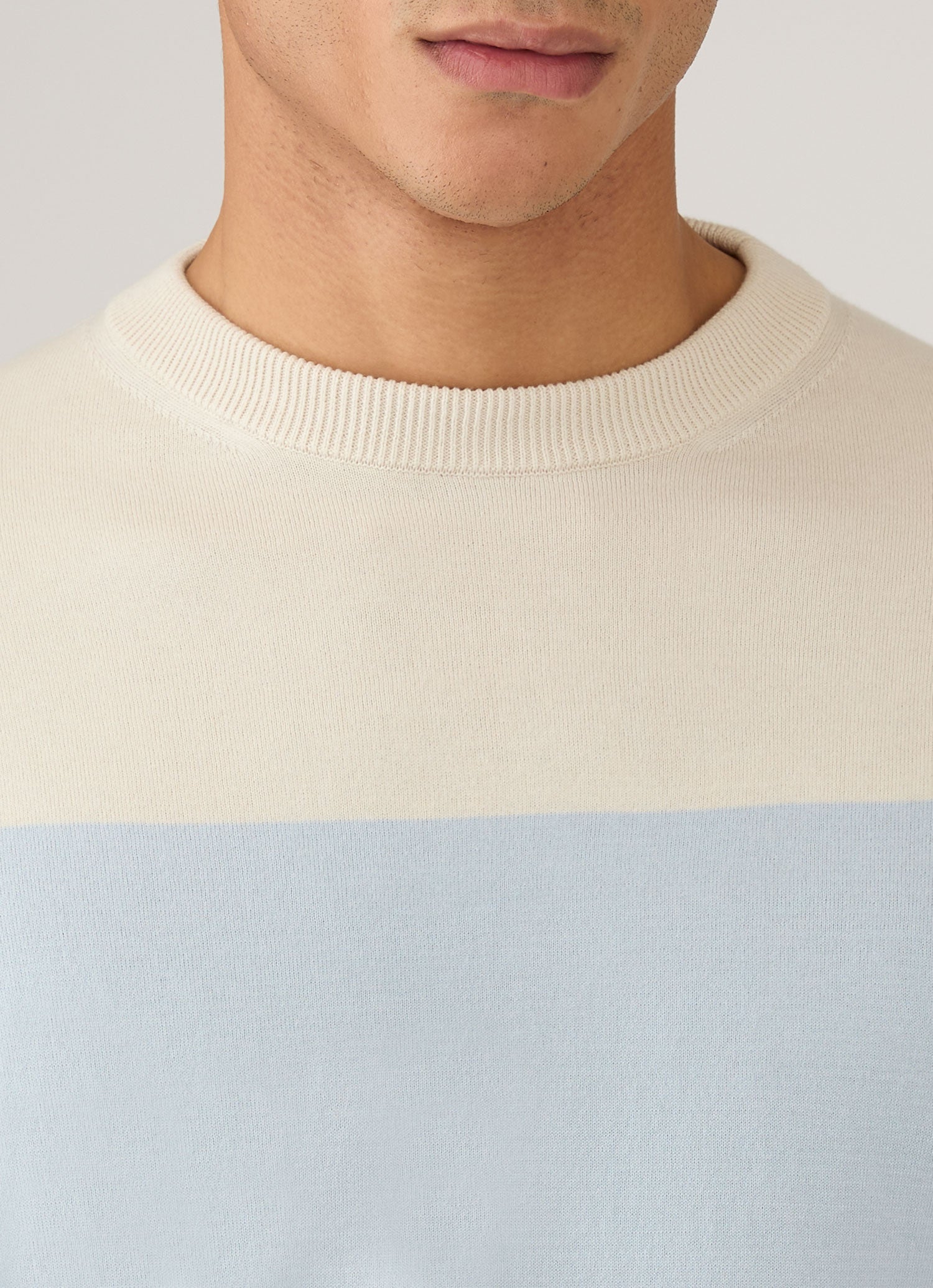 Men's Sunspel x Paul Weller Jumper in Vintage Blue