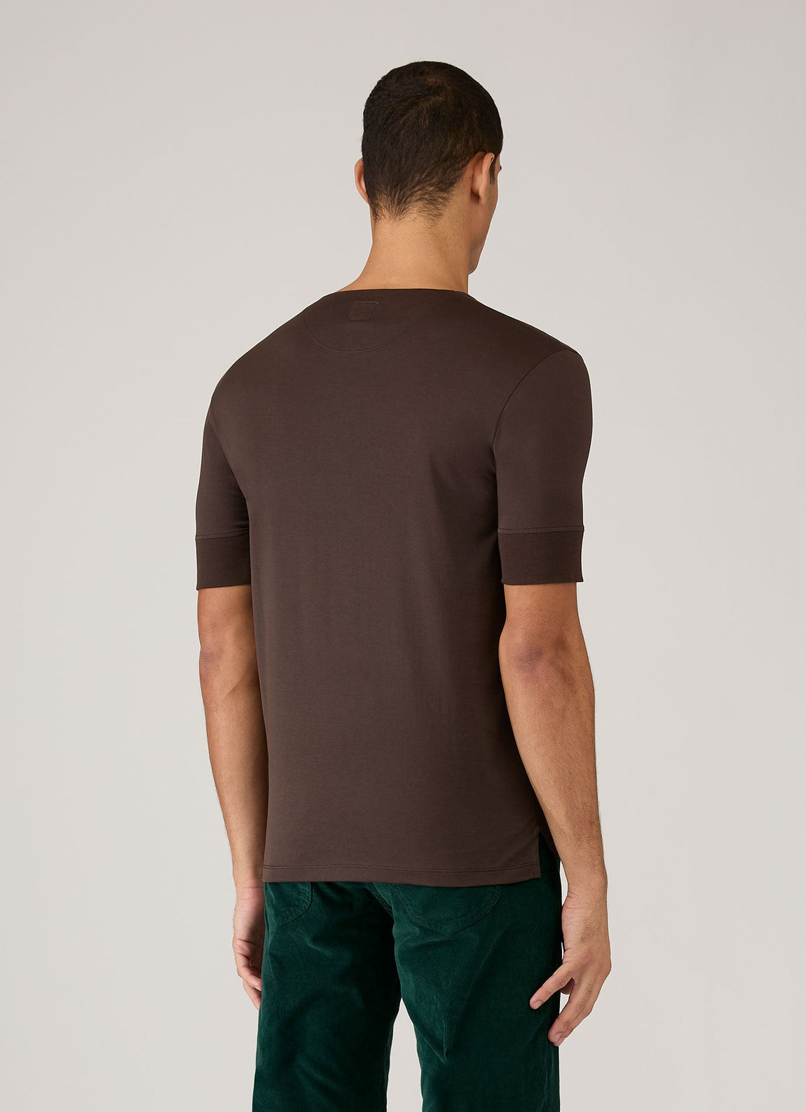 Men's Sunspel x Paul Weller Henley in Dark Brown