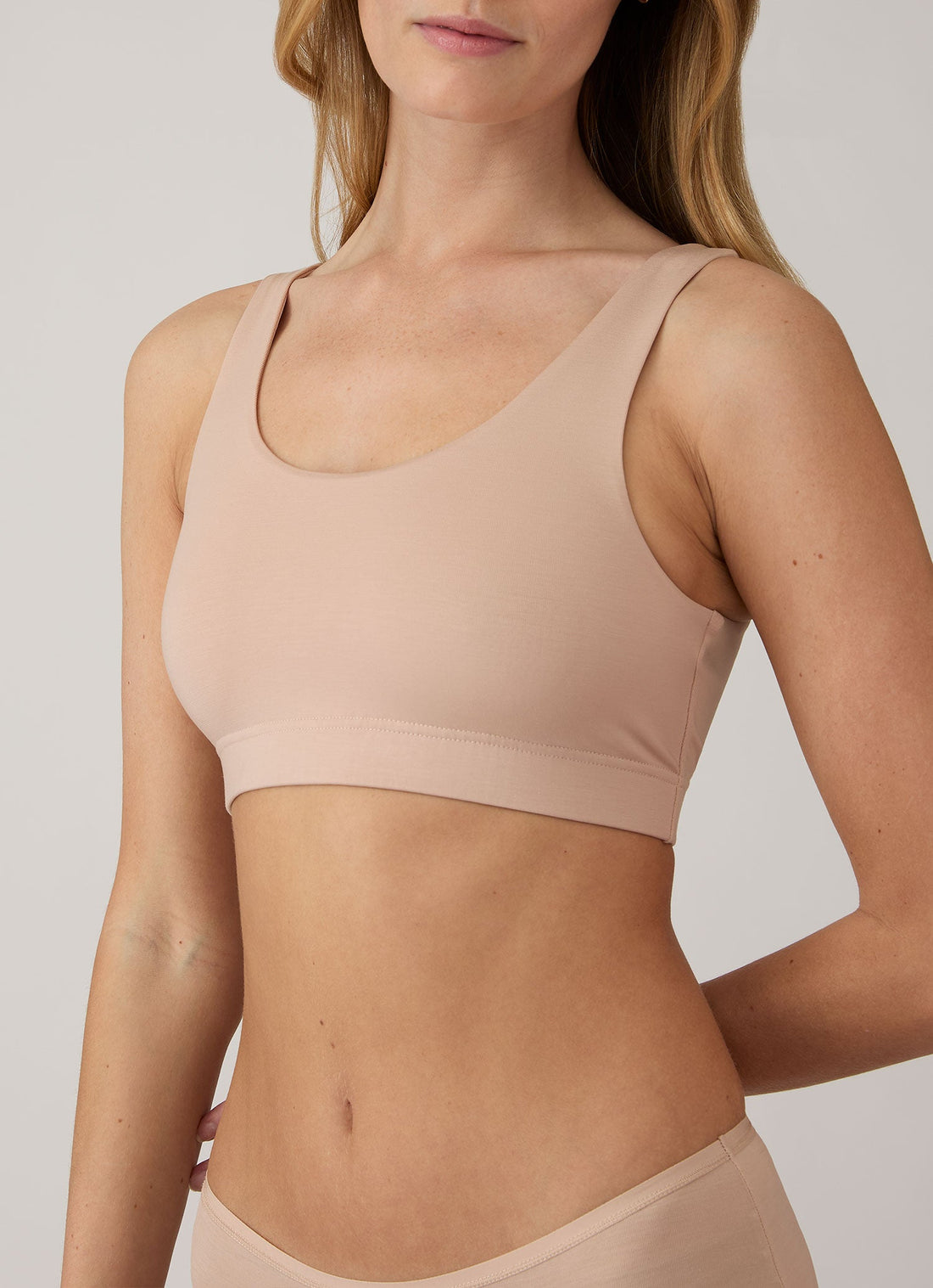 Women's Tencel™ Scoop Bralette in Beige