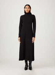 Women's Jersey Midi Dress in Black