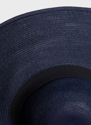 Women's Kijima Takayuki and Sunspel Paper Hat in Navy