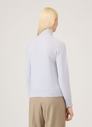 Women's Lambswool Funnel Neck Jumper in Ice Blue