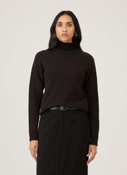 Women's Lambswool Crew Neck Jumper in Truffle
