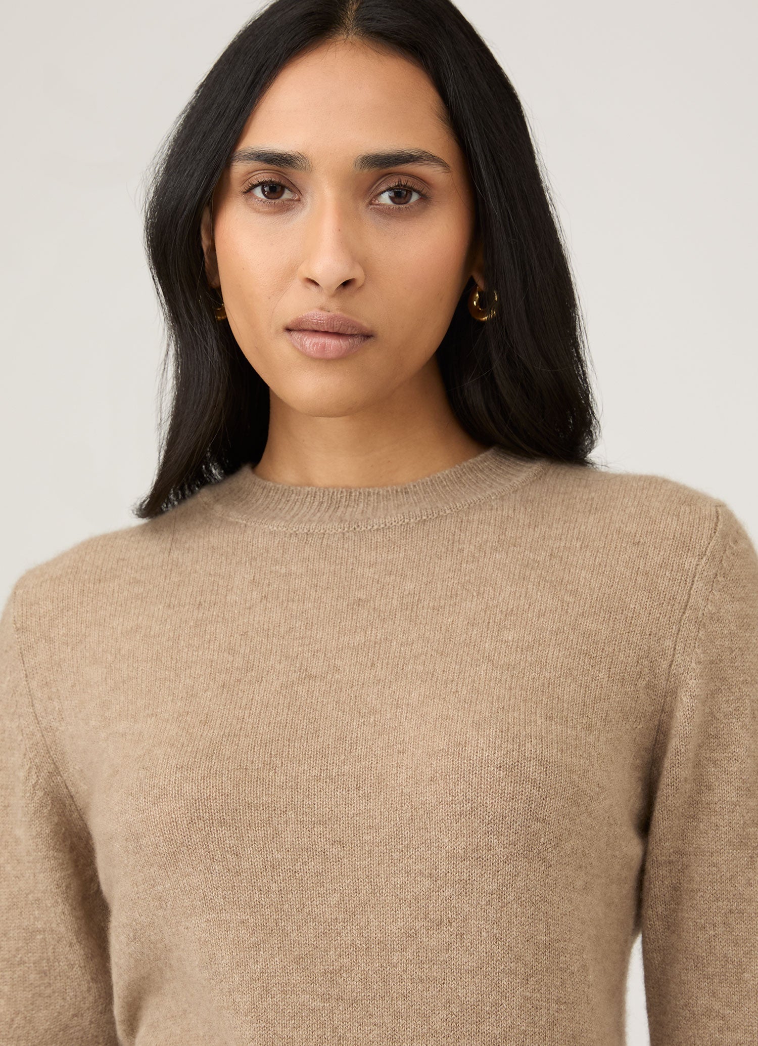 Women's Cashmere Jumper in Mink