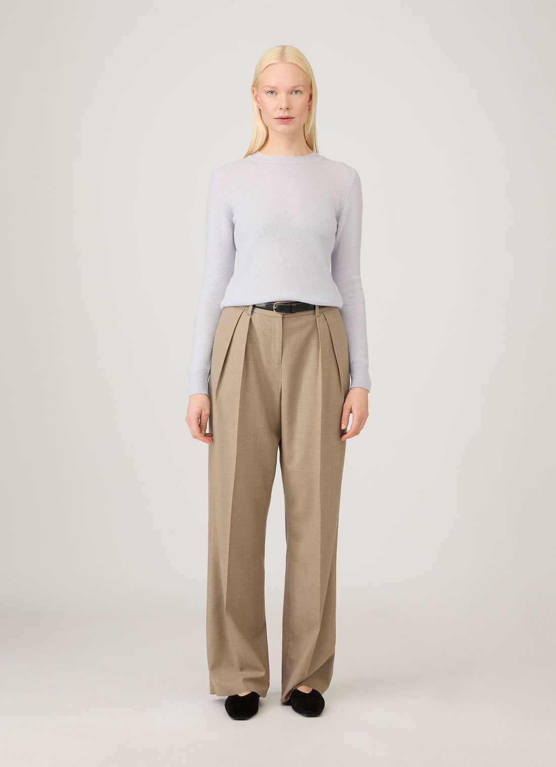 Women's Cashmere Jumper in Ice Blue