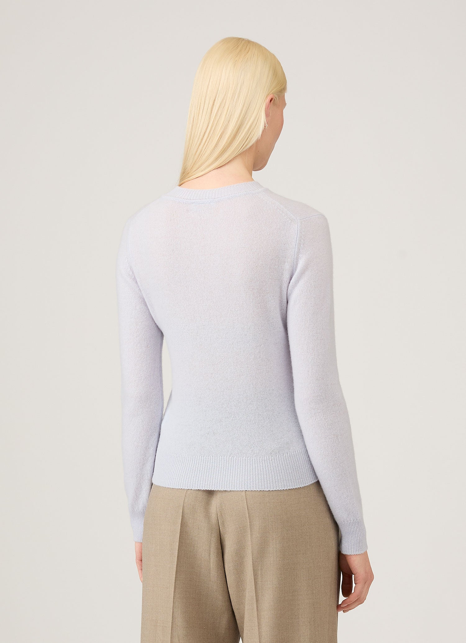 Women's Cashmere Jumper in Ice Blue