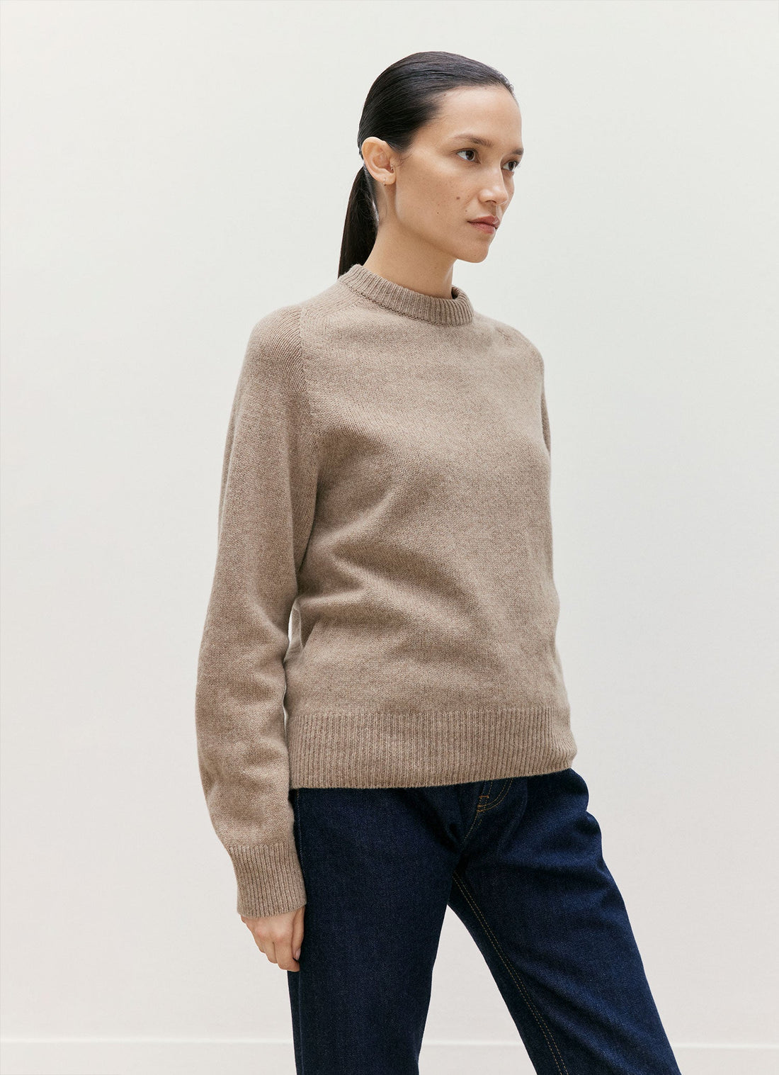Women's Lambswool Jumper in Mink