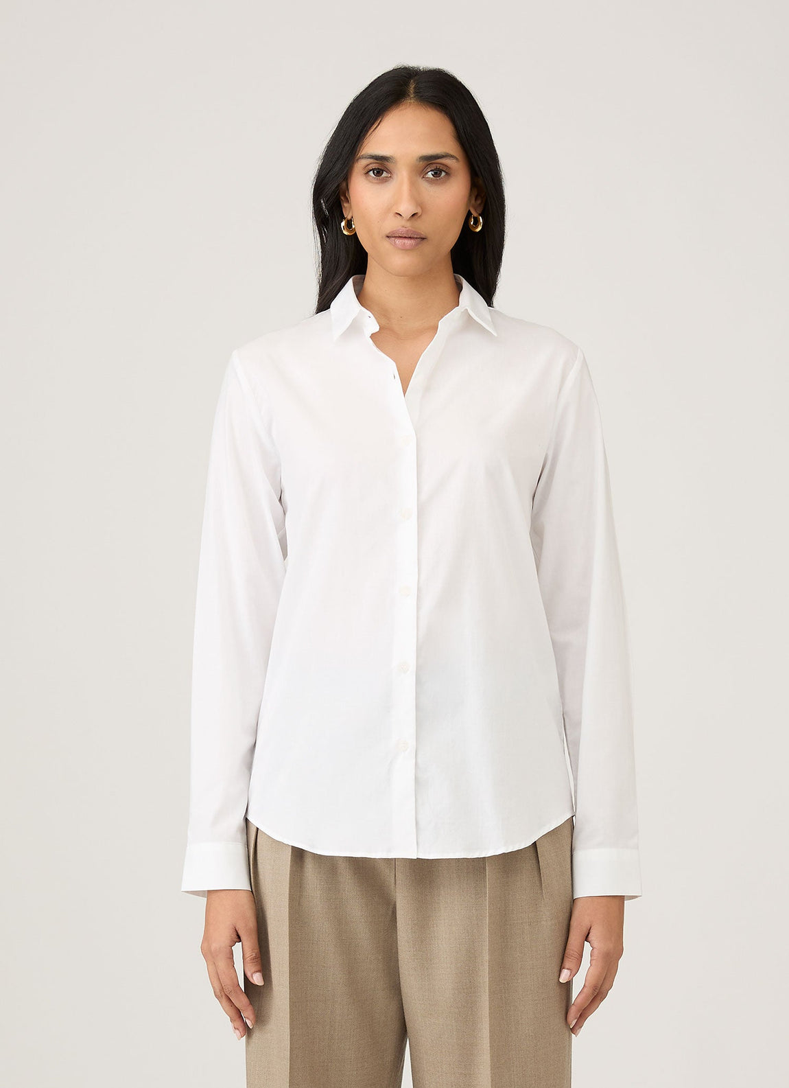 Women's Cotton Shirt in White