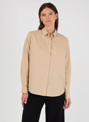 Women's Cotton Shirt in Stone