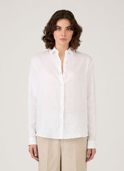 Women's Linen Shirt in White