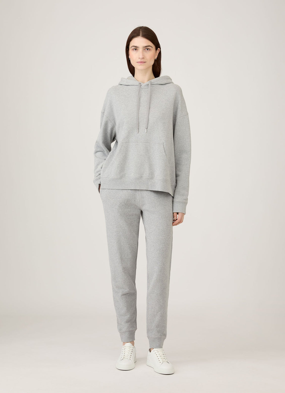 Women's Loopback Hoodie in Grey Melange
