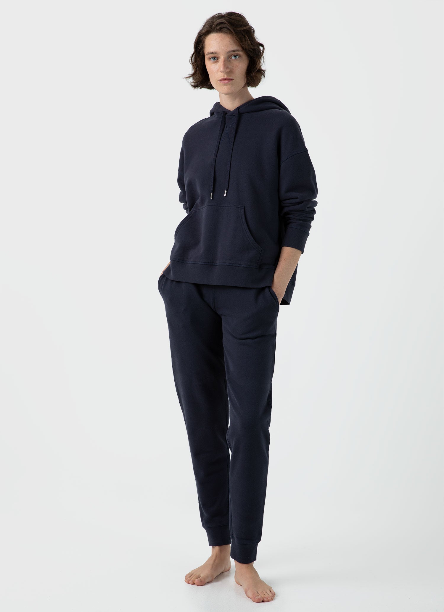 Women's Relaxed Loopback Sweatpants in Navy