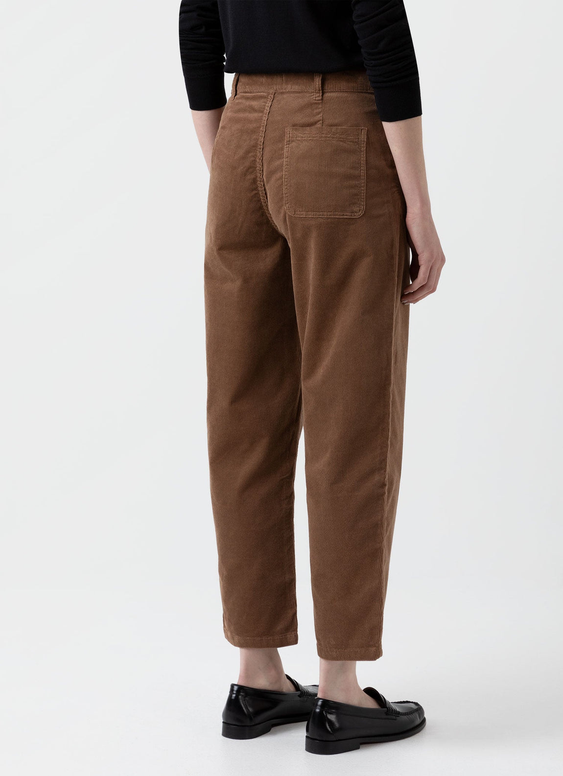 Women's Corduroy Trouser in Dark Camel