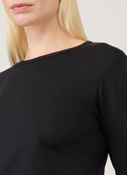 Women's Long Sleeve Classic T-shirt in Black