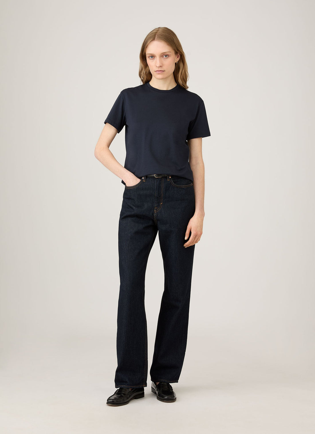 Women's Boy Fit T-shirt in Midnight Navy