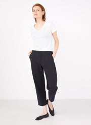 Women's V-neck T-shirt in White