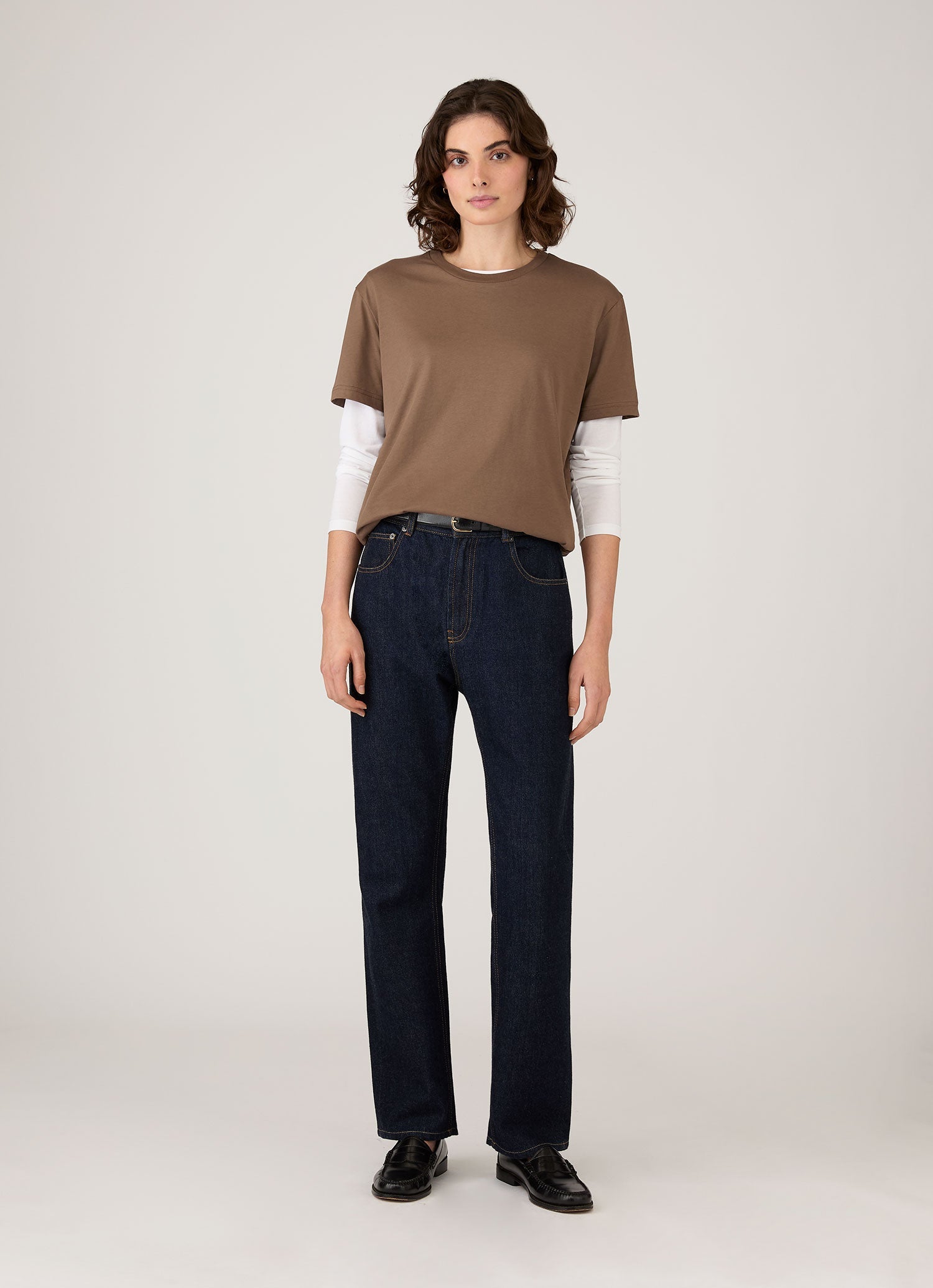 Women's Boy Fit T-shirt in Dark Cedar