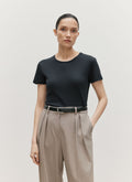 Women's Sea Island Cotton T-shirt in Black