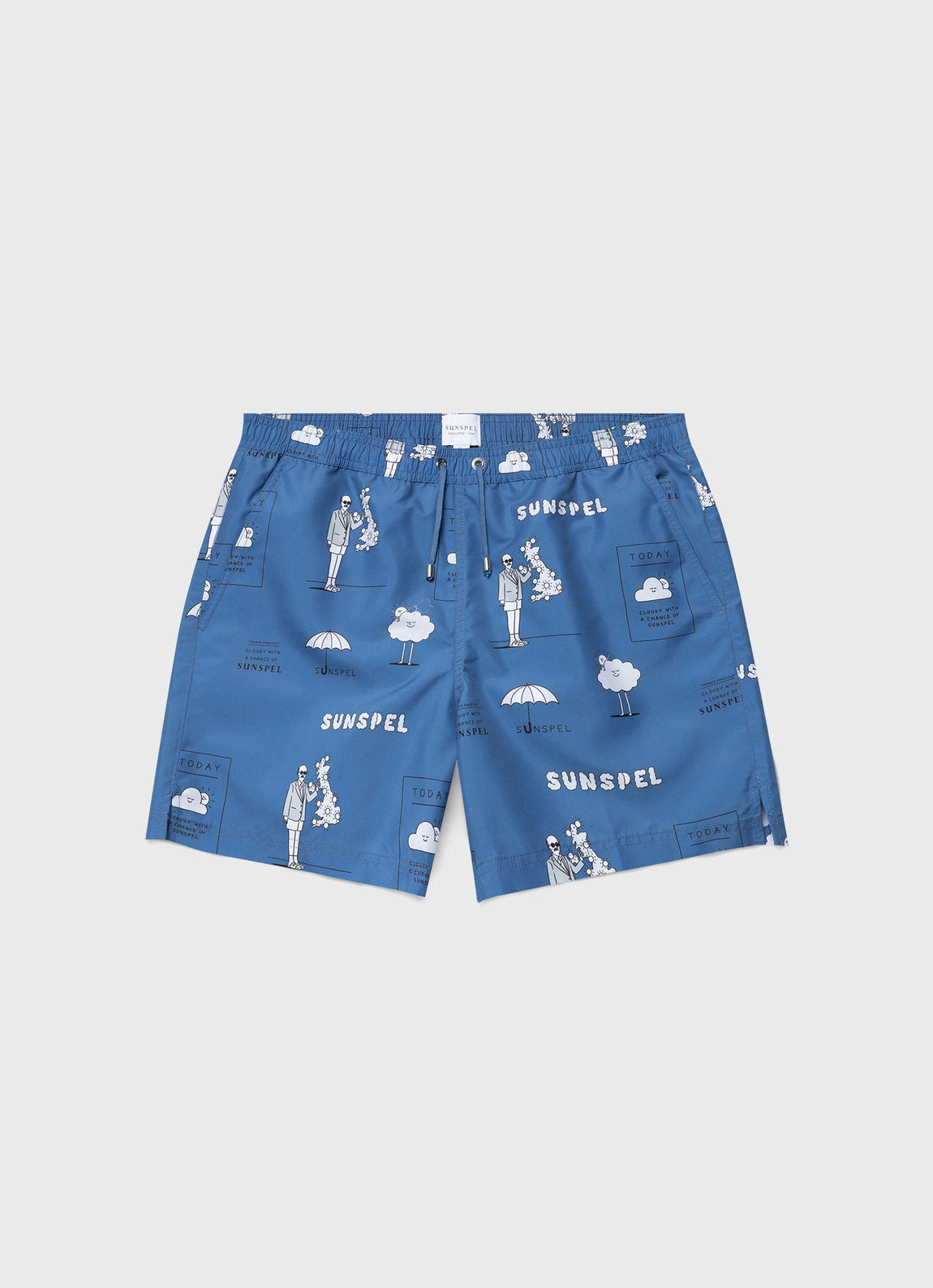 Men's Matt Blease Drawstring Swim Shorts in Today's Forecast Print