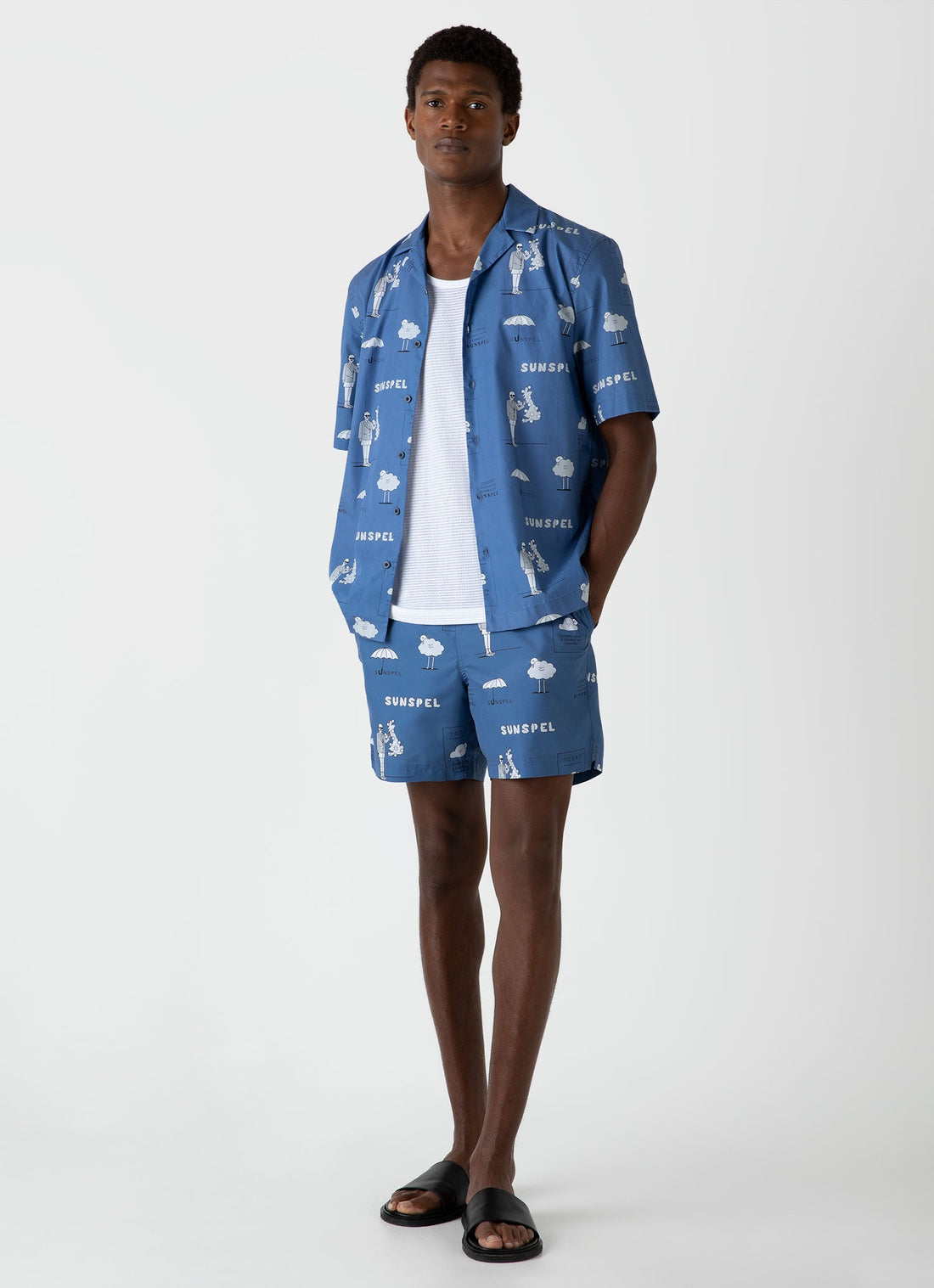 Men's Matt Blease Drawstring Swim Shorts in Today's Forecast Print