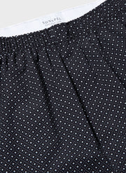 Men's Classic Print Boxer Shorts in Navy Diamond Geometric Print