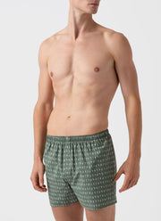 Men's Classic Print Boxer Shorts in Thyme Mini Florals